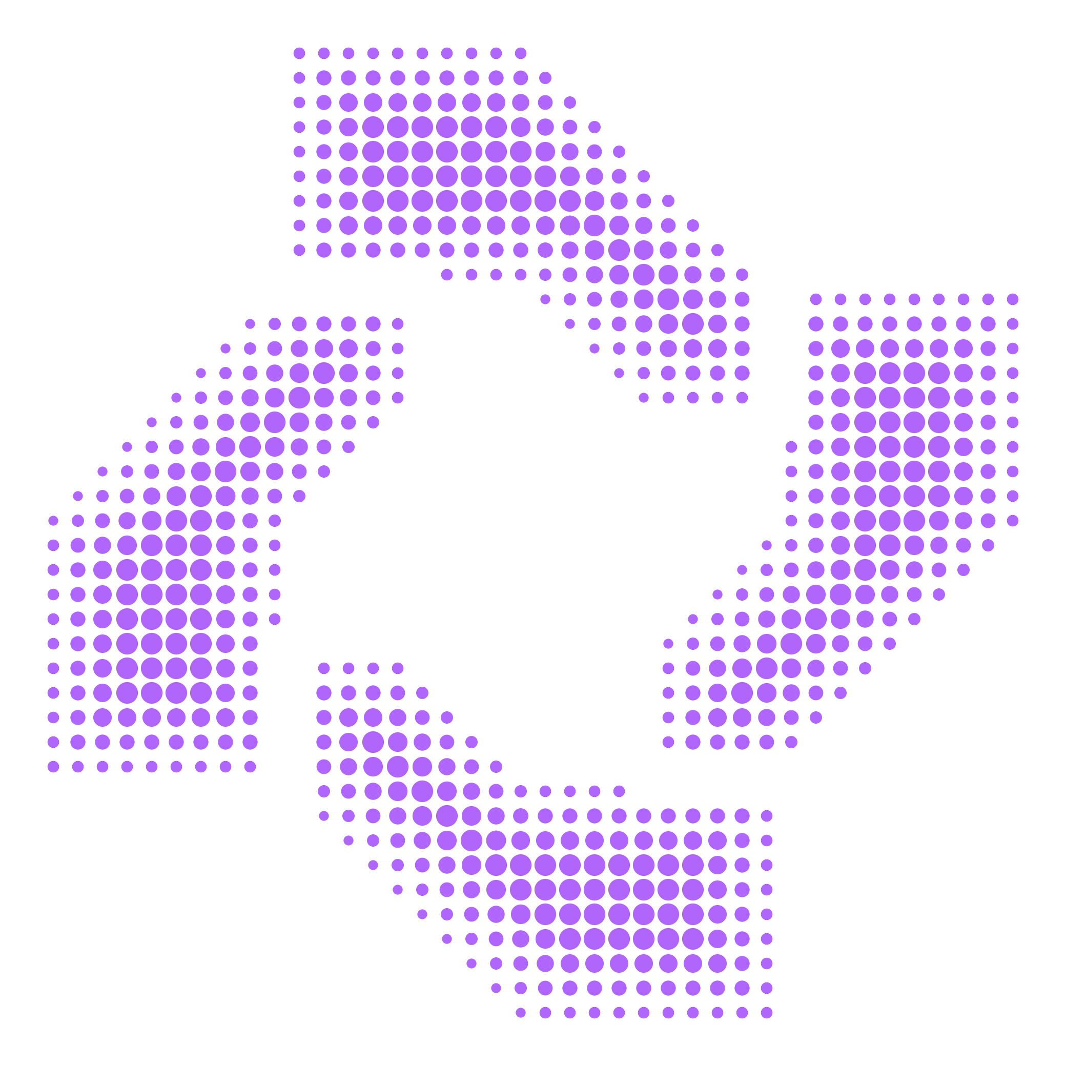 Foxmen mark in halftone dots