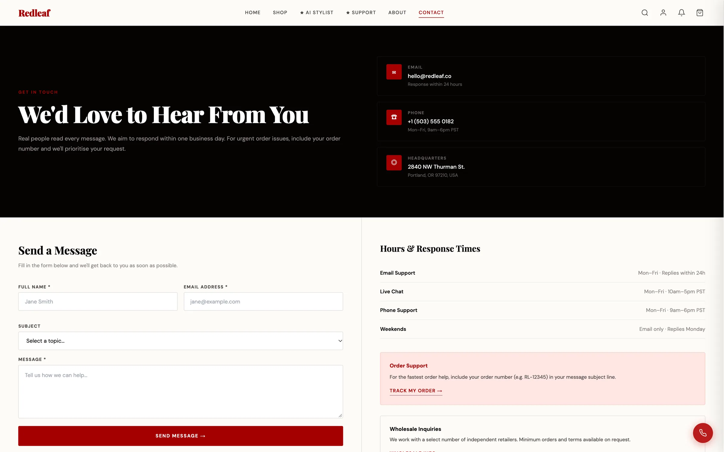 Redleaf screenshot