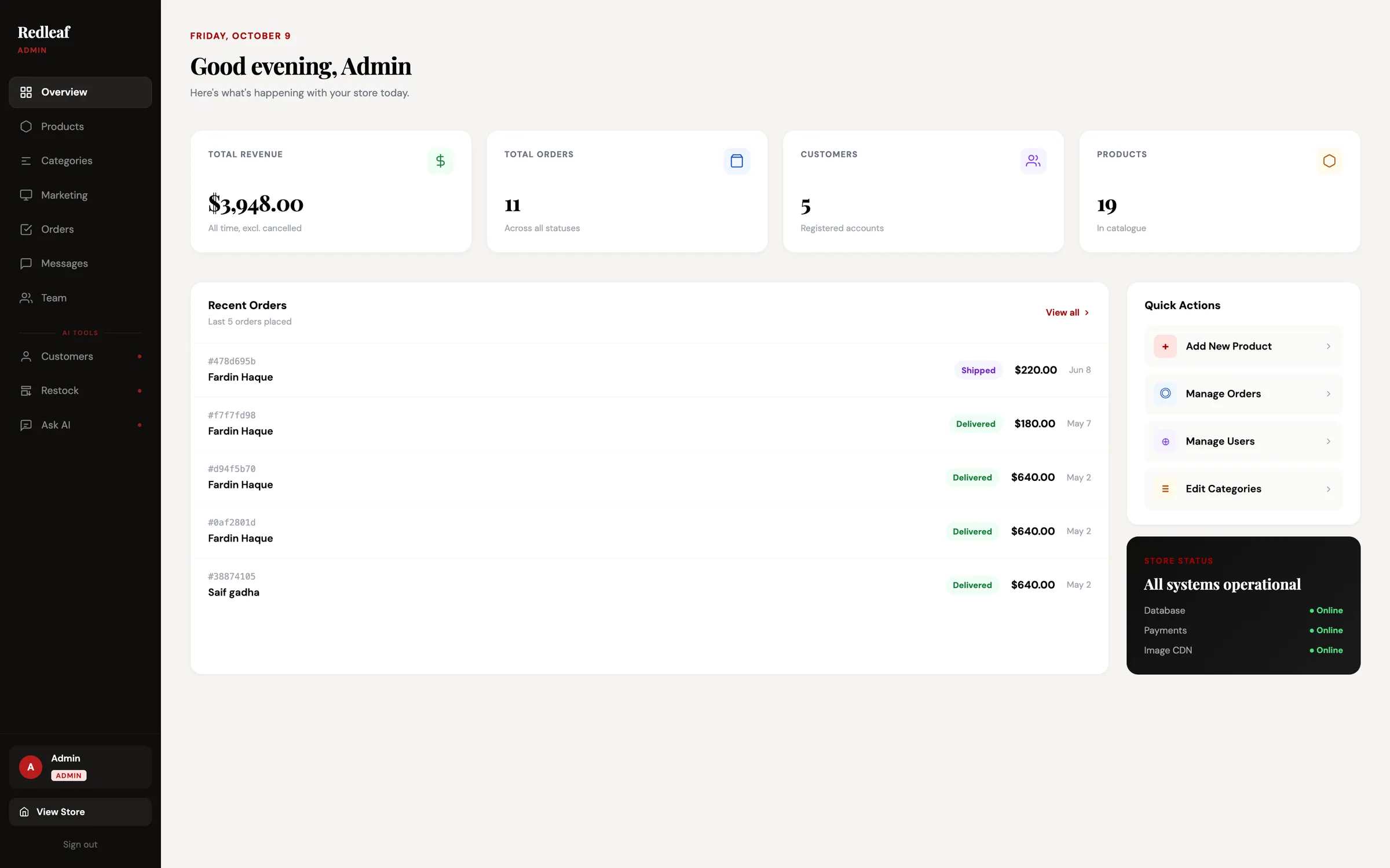 Redleaf screenshot